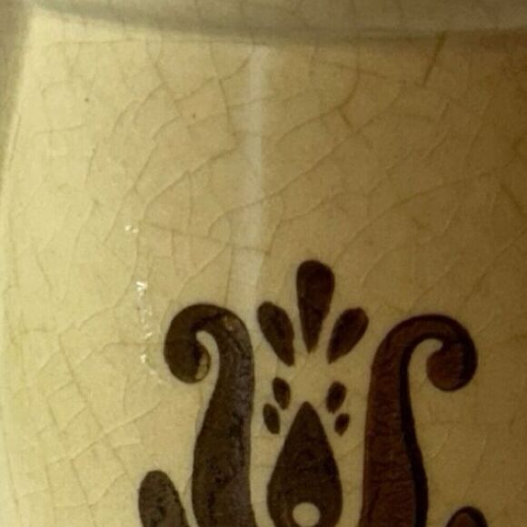 Vtg Kitchen Pfaltzgraff VILLAGE Coffee Tea Pot Distressed Stoneware Note Flaw - Picture 12 of 16